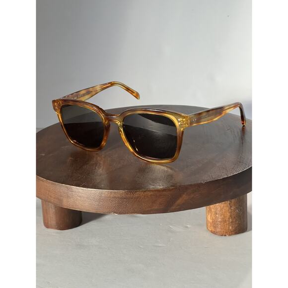 Celine Brown Tortoise shell square frame cl401521 mineral 53E Sunglasses